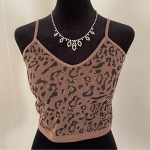 Cheetah print crop top